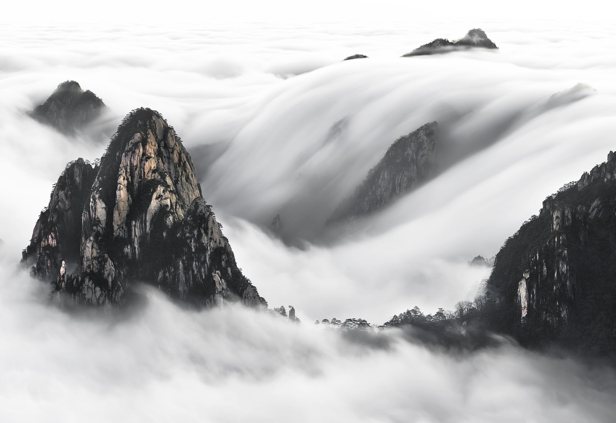 Водопад Хуаншань, Жёлтые горы, Китай, 2016. Фотограф Тьерри Борнье