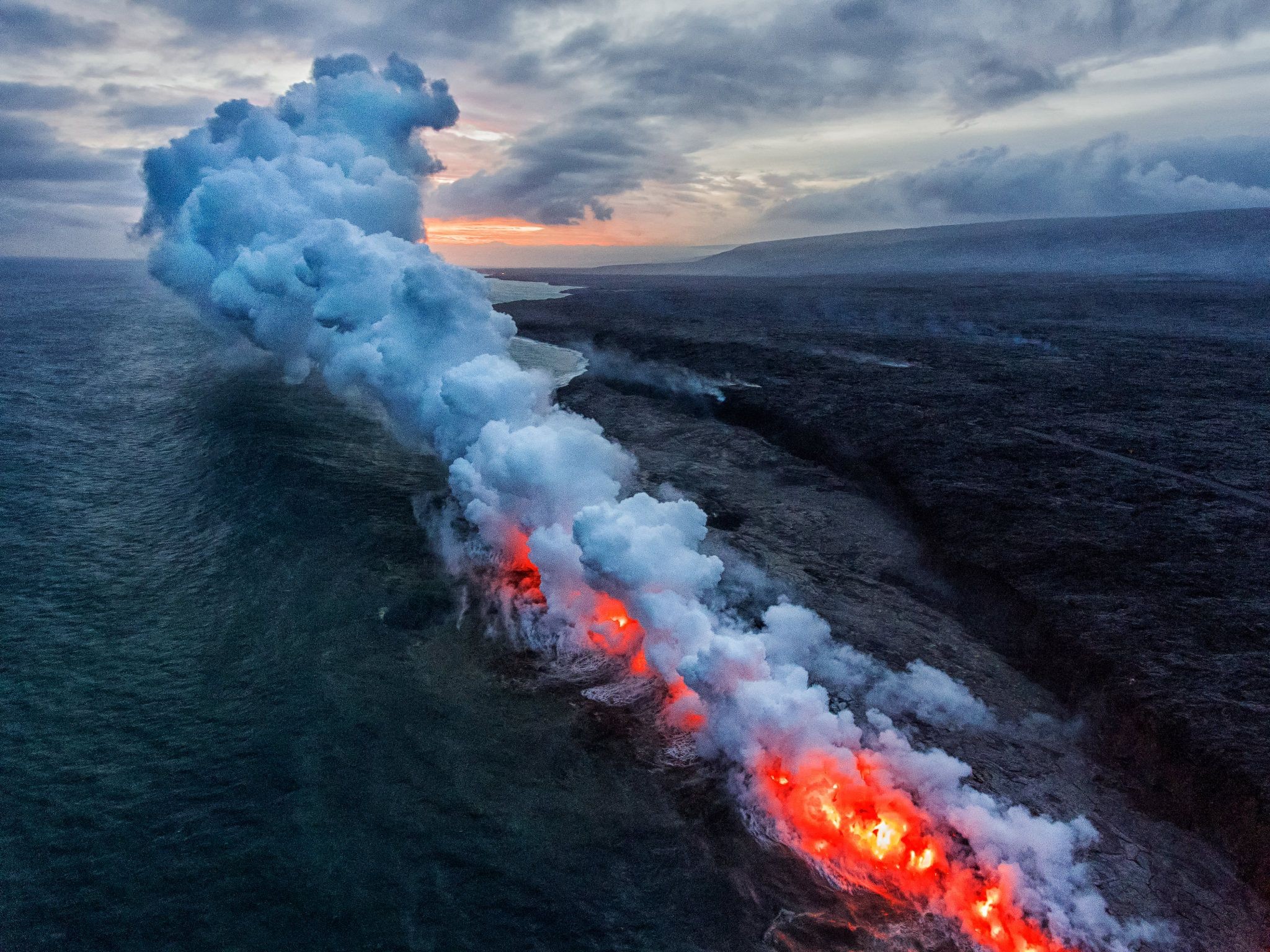 Извержение подводного вулкана, Гавайи. Фотограф Сяосяо Лю