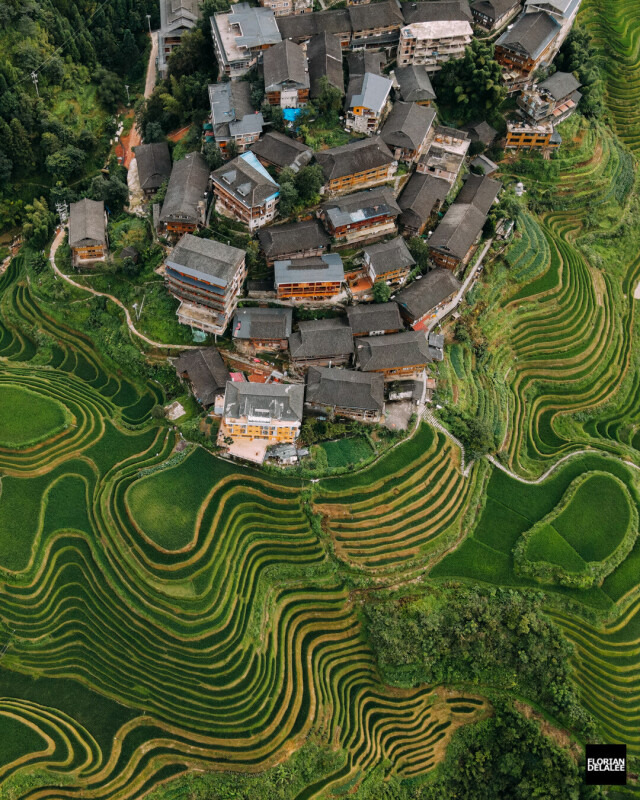 Аэрофотография живописной провинции в Китае. Фотограф Флориан Делали