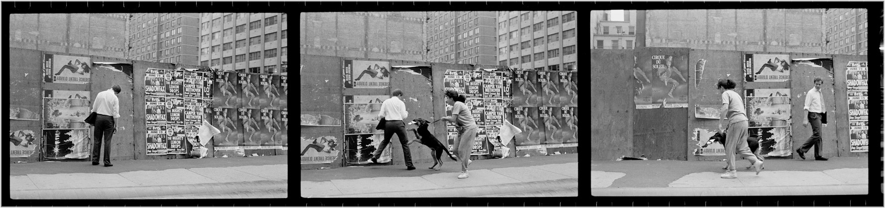 Нападение, триптих, Нью-Йорк, 1988. Фотограф Мэтт Вебер