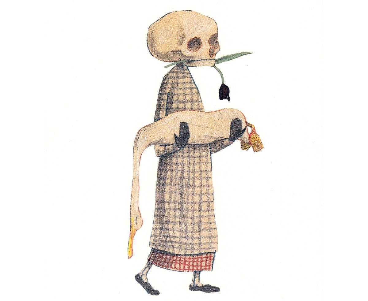Утка, смерть и тюльпан. Иллюстратор: Вольф Эрльбрух