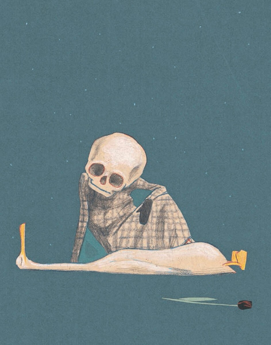 Утка, смерть и тюльпан. Иллюстратор: Вольф Эрльбрух