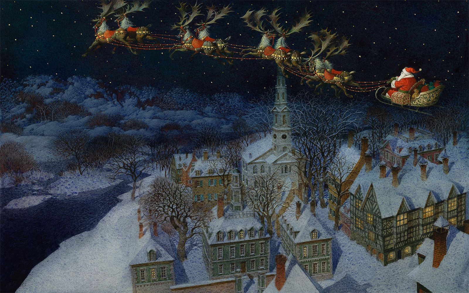 «Рождественская ночь». Иллюстратор: Геннадий Спирин