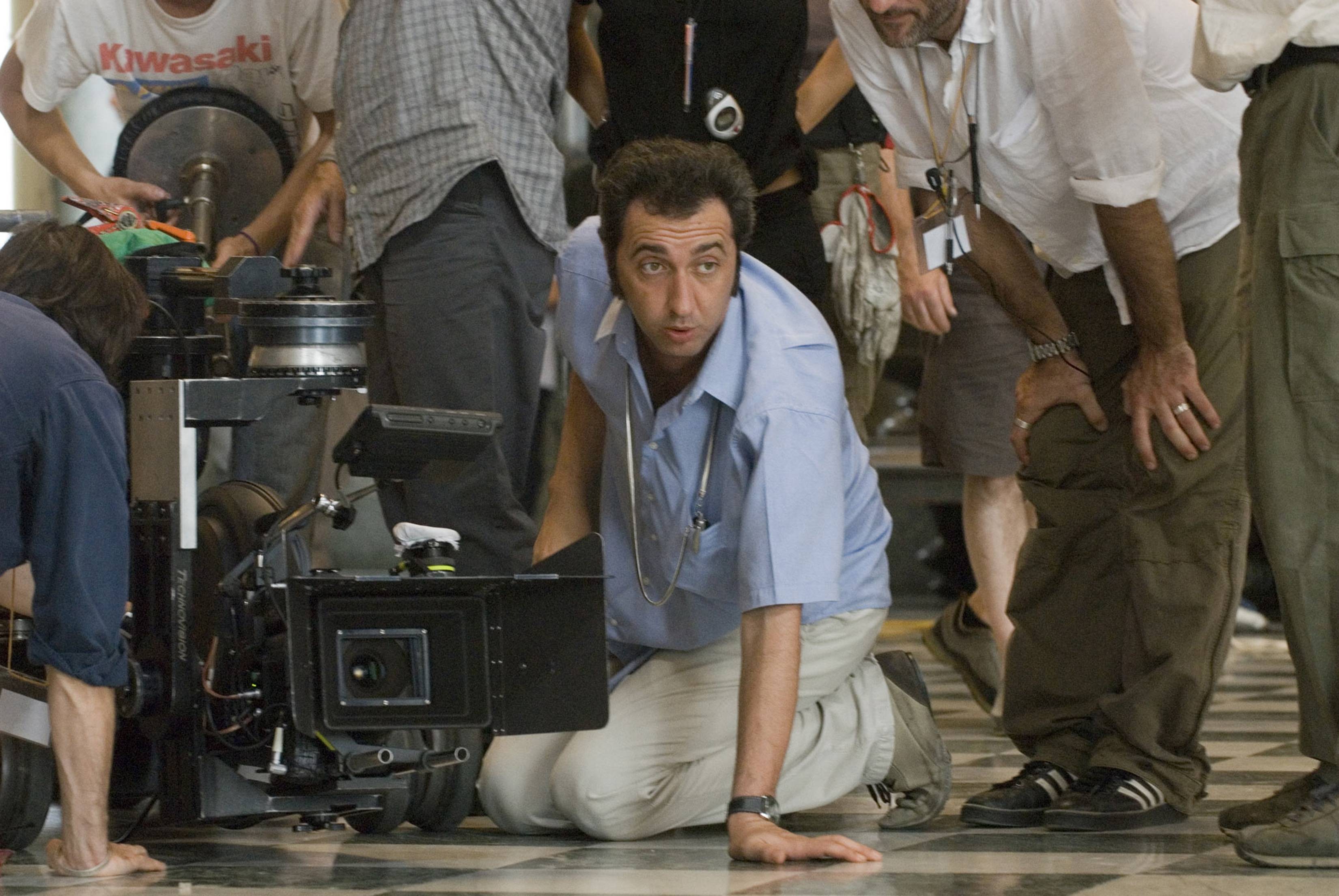 Паоло Соррентино на съёмках Изумительного, 2008