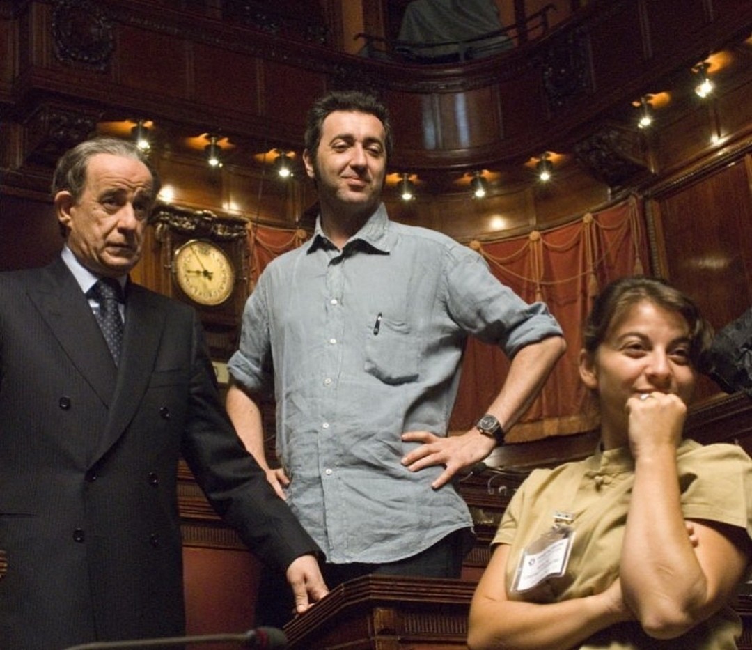 Тони Сервилло и Паоло Соррентино на съёмках фильма Изумительный, 2008