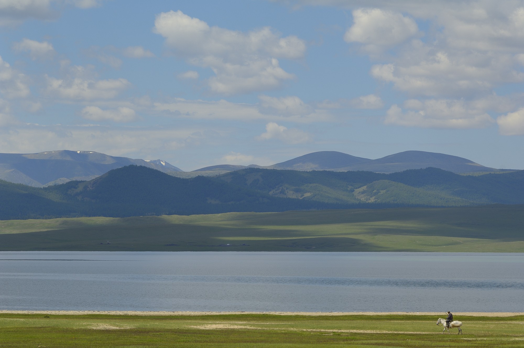 Одинокий монгольский всадник. Фотограф Марк Прогин