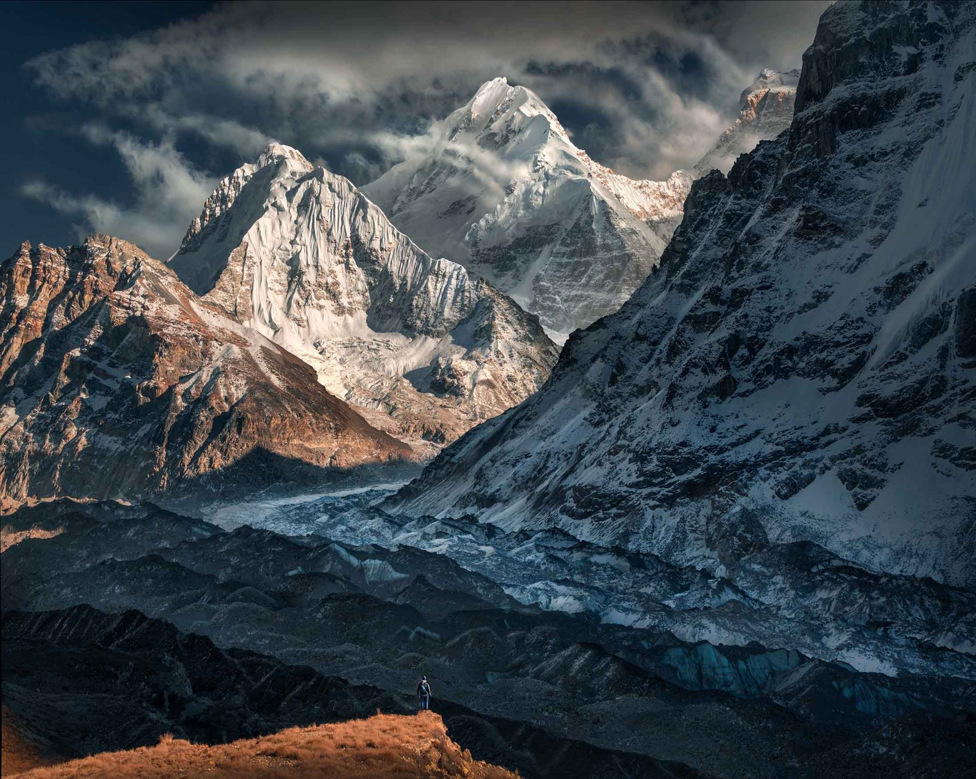 Горный массив Канченджанга, Гималаи. Фотограф Макс Райв