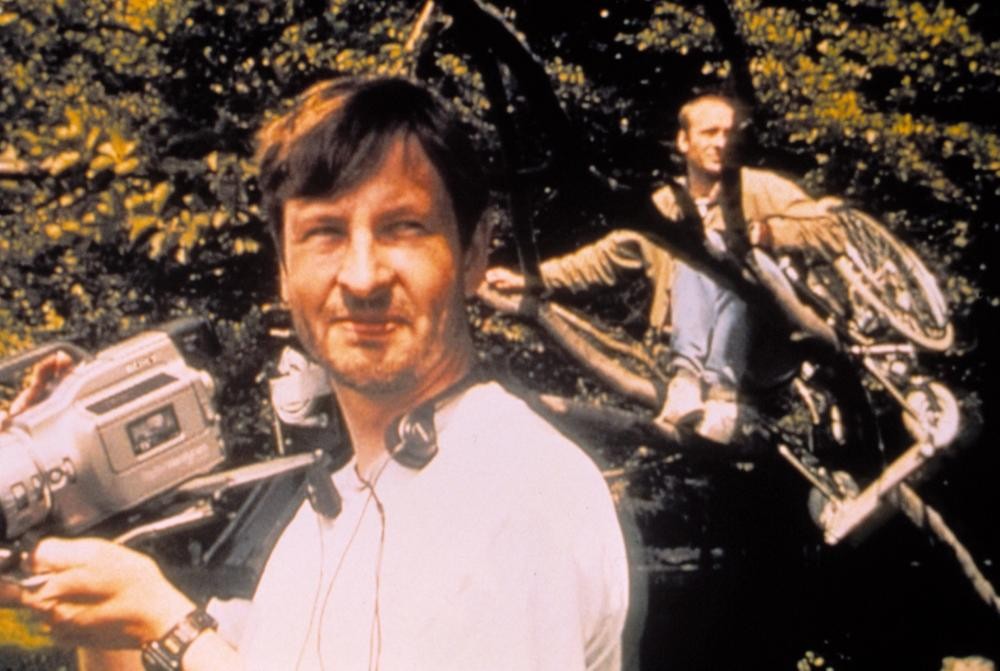 Ларс фон Триер на съёмках фильма «Идиоты», 1998