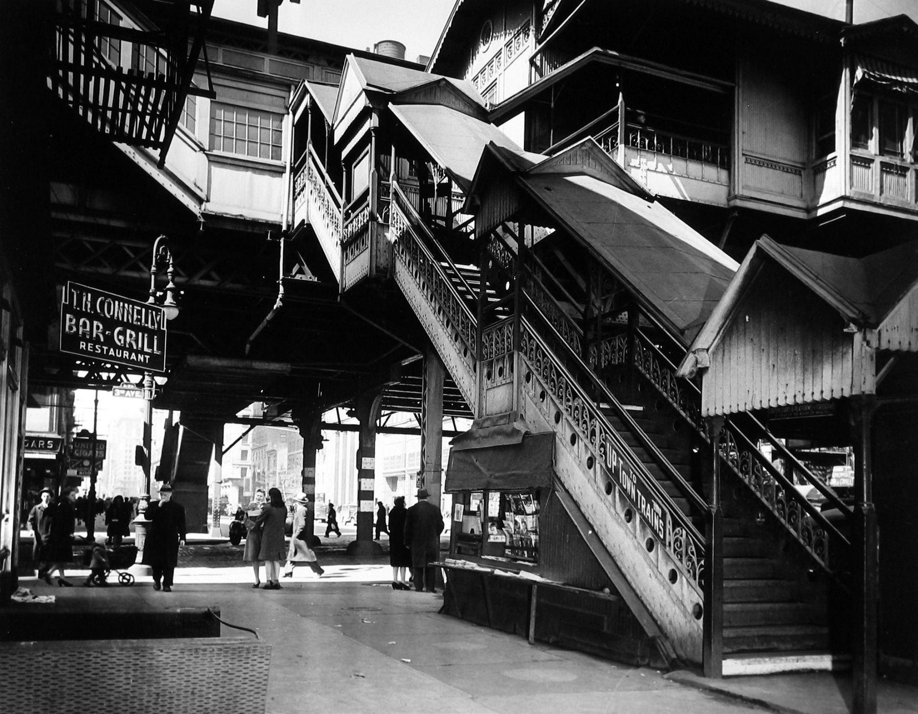 Третья авеню, Нью-Йорк, 1936. Фотограф Арнольд Игл