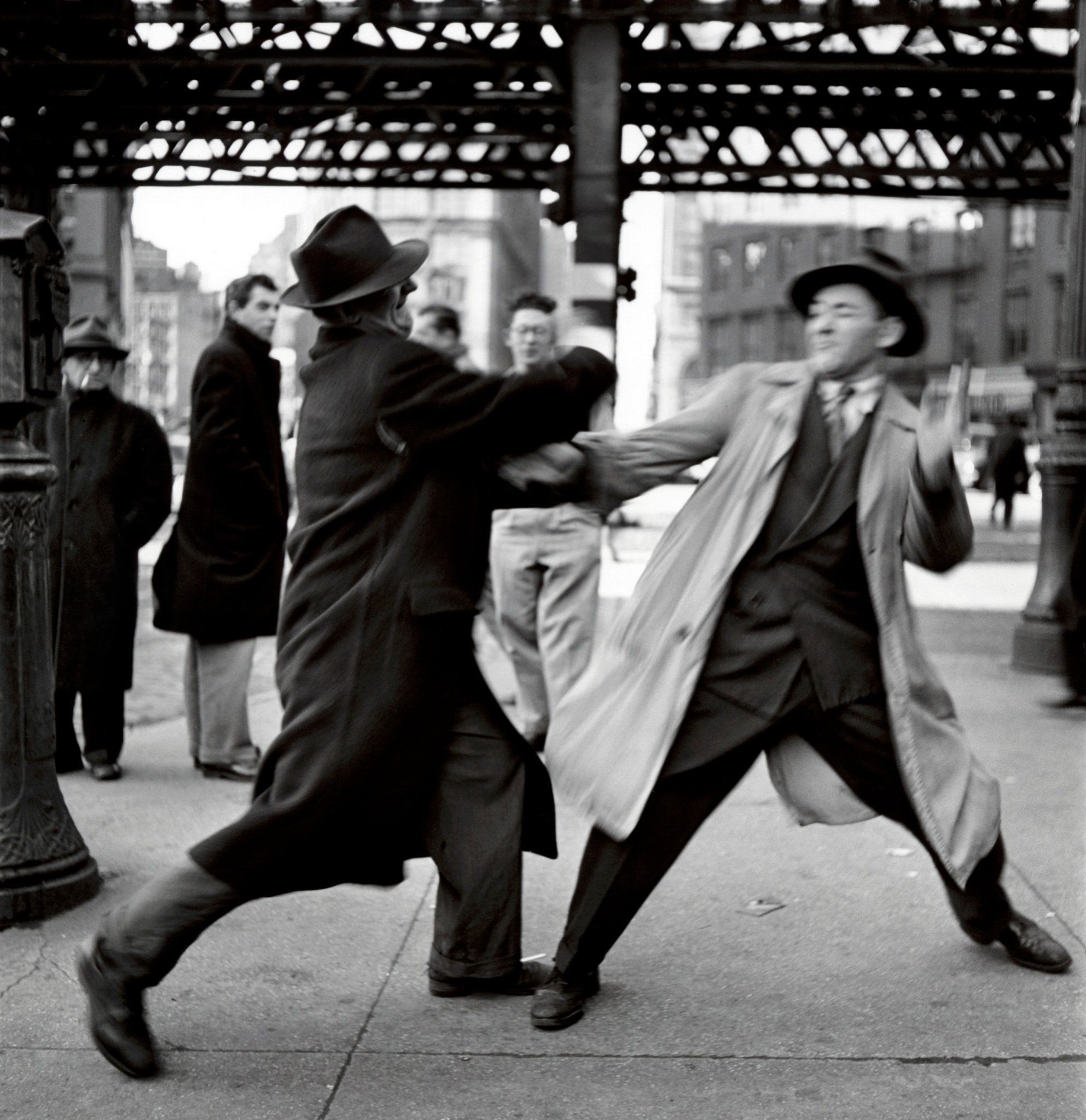 Драка, Нью-Йорк, 1950. Фотограф Эллиотт Эрвитт