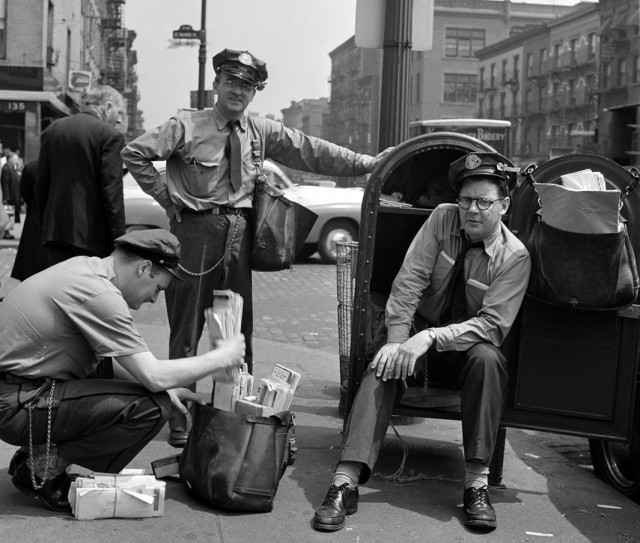 Почтальоны, Нью-Йорк, 1947. Фотограф Мартин Элкорт
