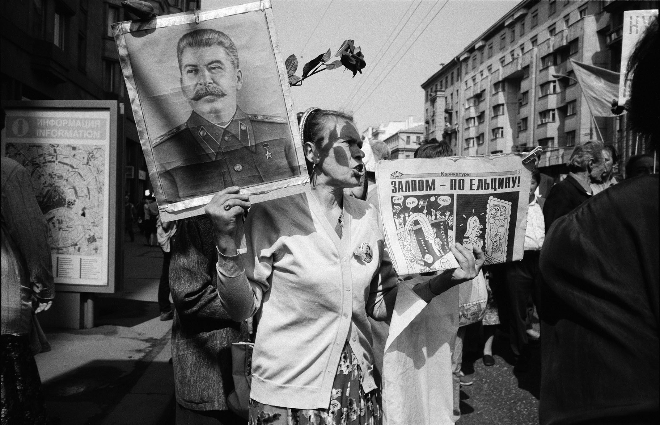 9 мая, Тверская улица, Москва, 1996. Фотограф Игорь Мухин