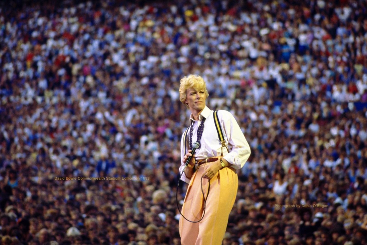 Дэвид Боуи, Эдмонтон, Канада во время Serious Moonlight Tour 1983 год. Фотограф Дэнис О'Риган