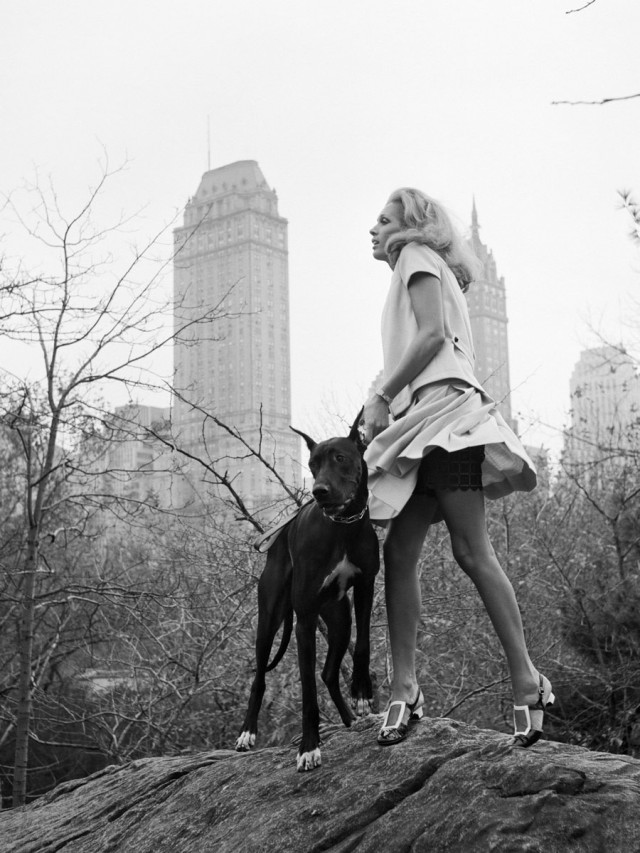 Центральный парк, съёмка для Harper Bazaar, Нью-Йорк, 1966. Фотограф Жак Анри Лартиг