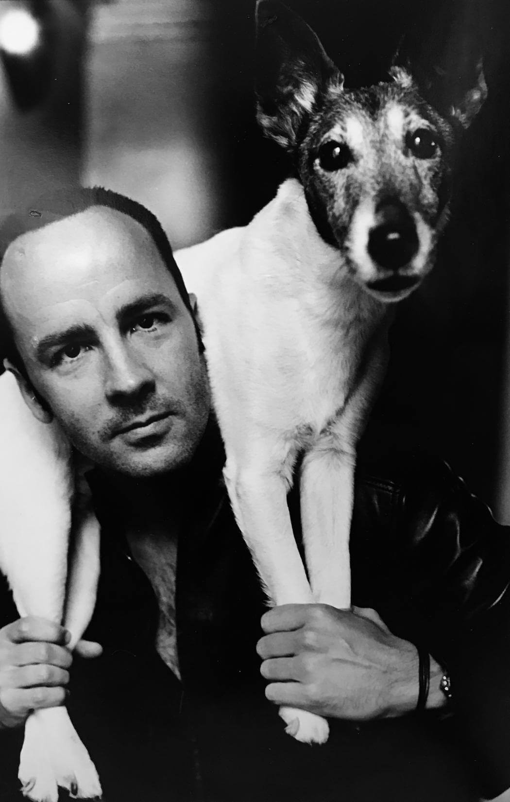Том Форд с собакой, 1999. Фотограф Хельмут Ньютон