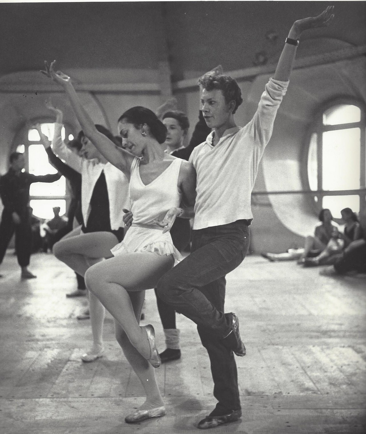 Балетный класс, Париж, 1950-е. Фотограф Кис Шерер