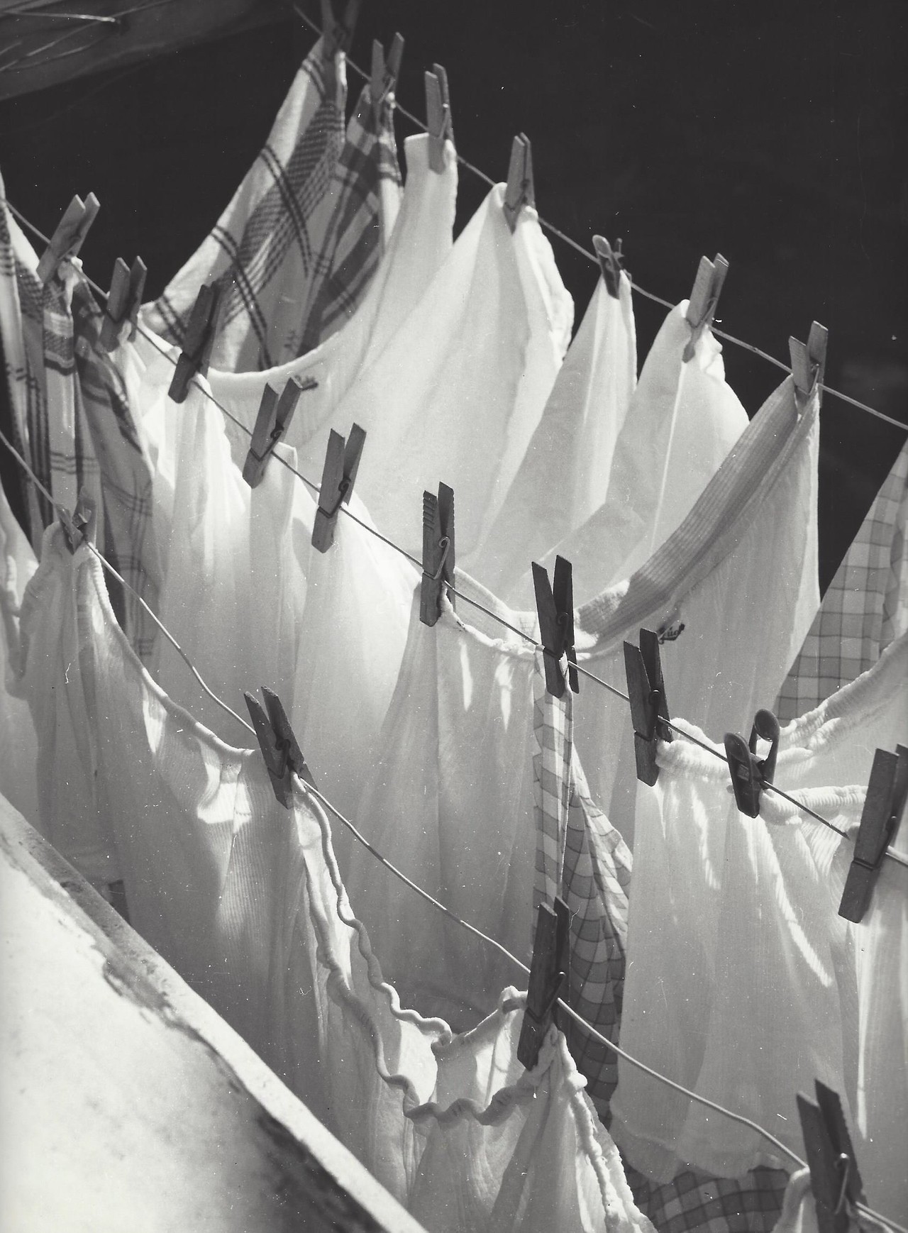 Бельевые верёвки, 1950-е. Фотограф Кис Шерер