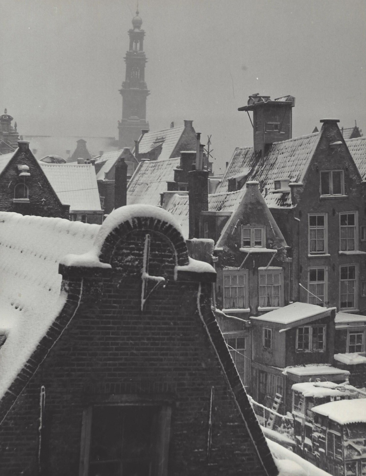 Западная башня, Амстердам, 1950-е. Фотограф Кис Шерер