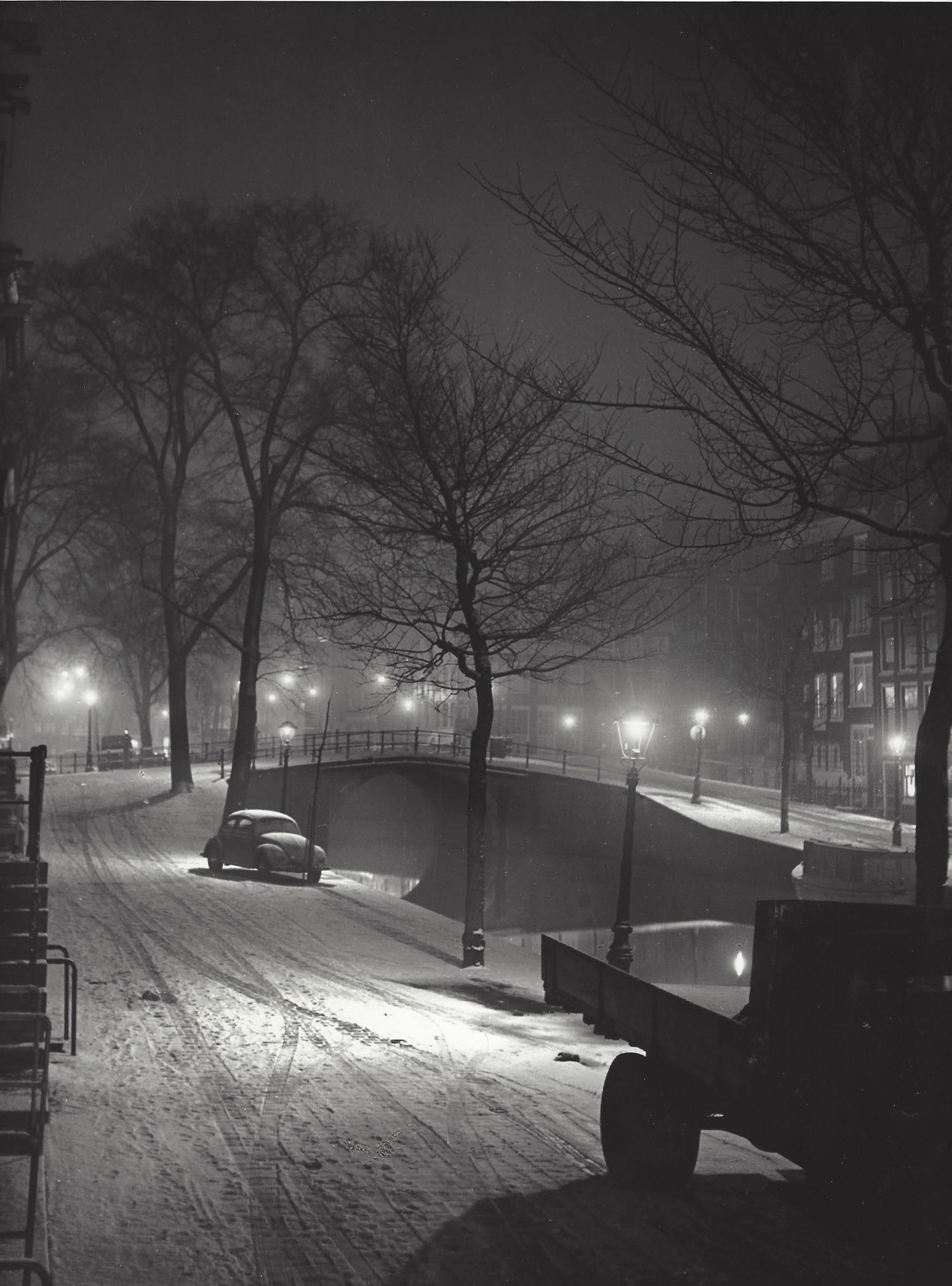 Зима в Амстердаме, 1949–1953. Фотограф Кис Шерер