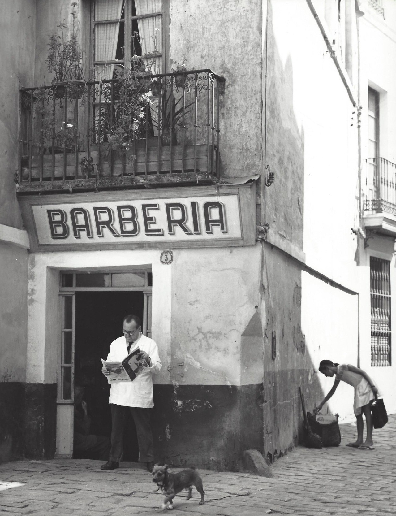Парикмахер, Севилья, 1960-е. Фотограф Кис Шерер
