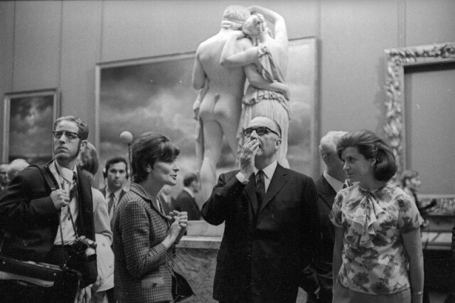 Премьер-министр Франции Жорж Помпиду в Русском музее, 1967. Фотограф Александр Стешанов