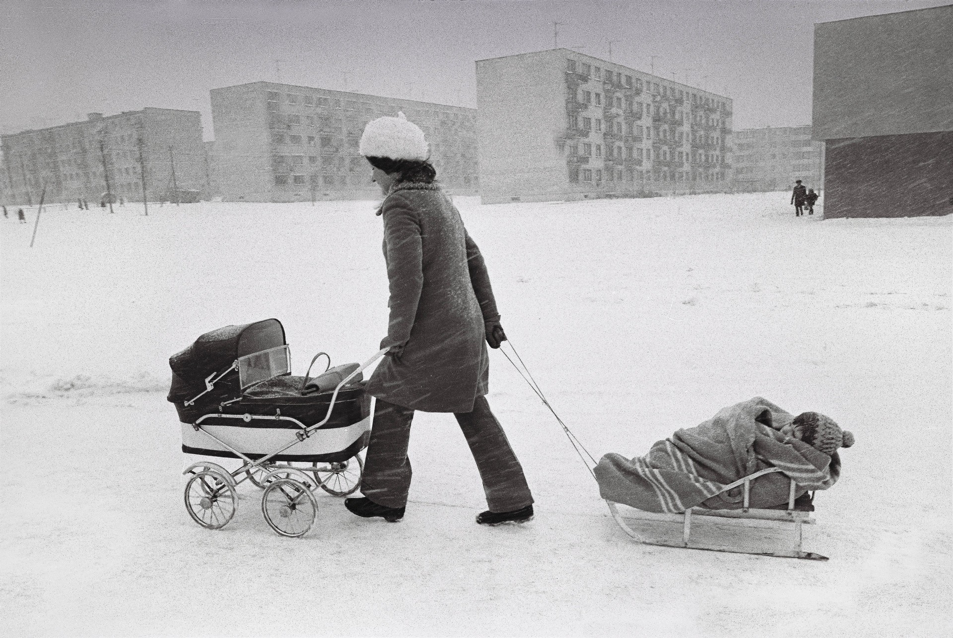 В детский сад, 1972. Фотограф Зенонас Булгаковас