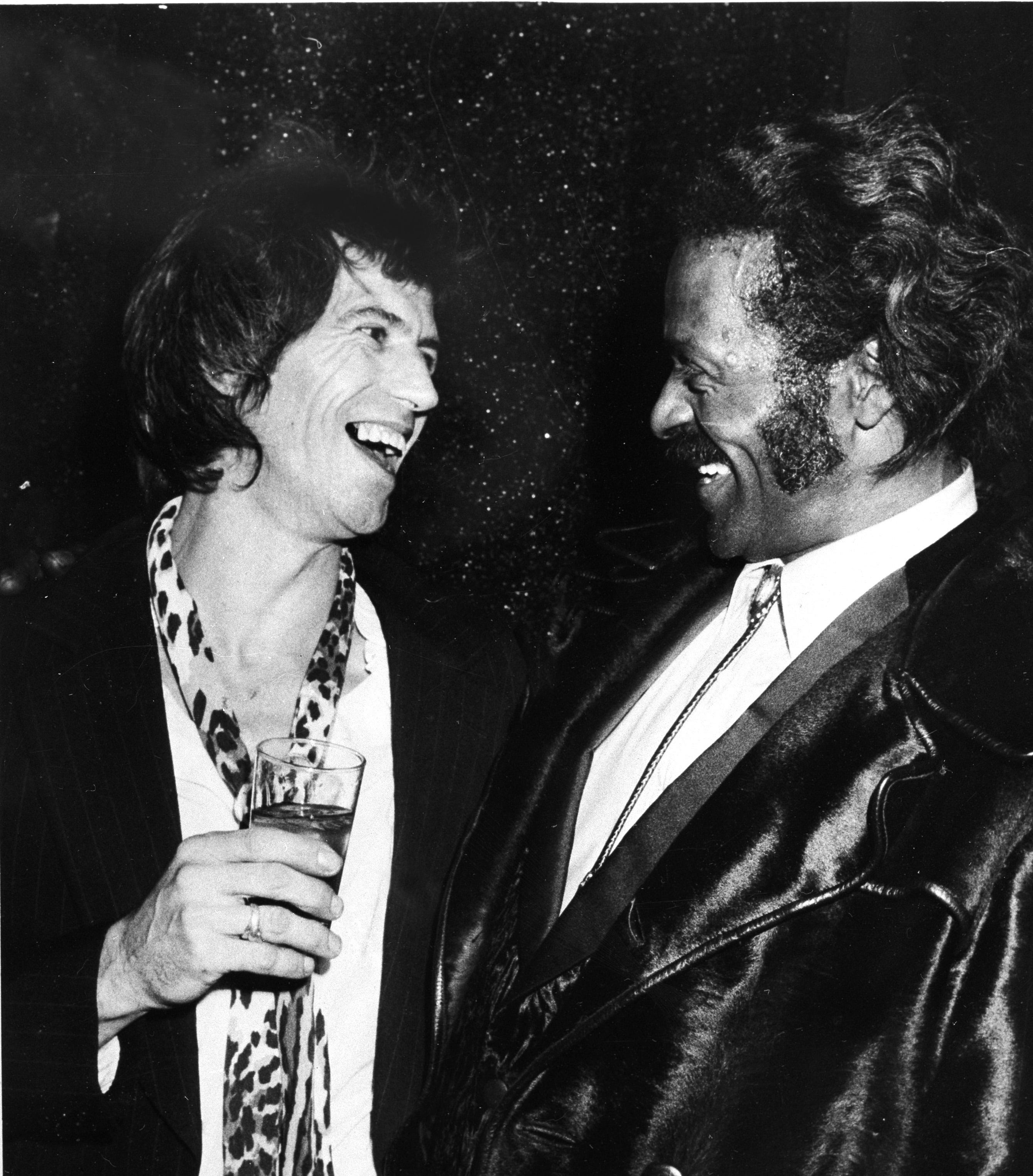 Рок-легенды Чак Берри и Кит Ричардс часто бывали в Студия 54, февраль 1980 год