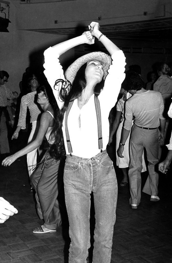 Певица Шер в Студия 54, 1977 год. Фотограф Робин Плетцер