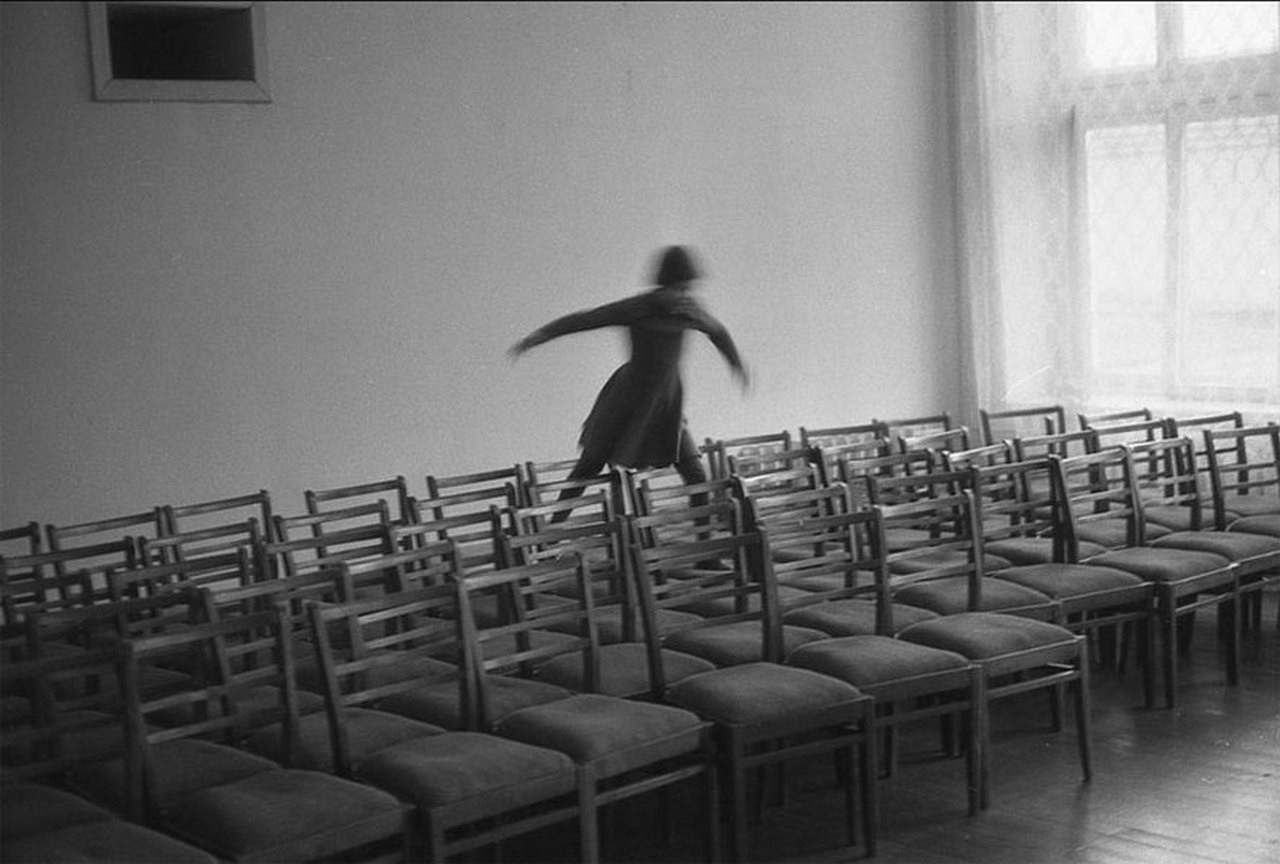 Актовый зал в детском доме №5. Новокузнецк, 1984. Фотограф Владимир Воробьев