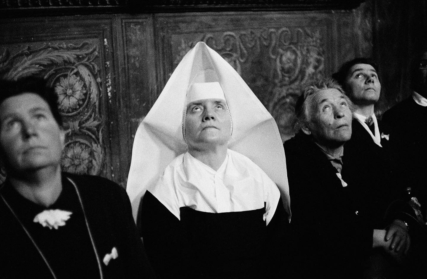 В ожидании чуда, Сикстинская капелла, Рим, Италия, 1956 год. Фотограф Томас Хёпкер