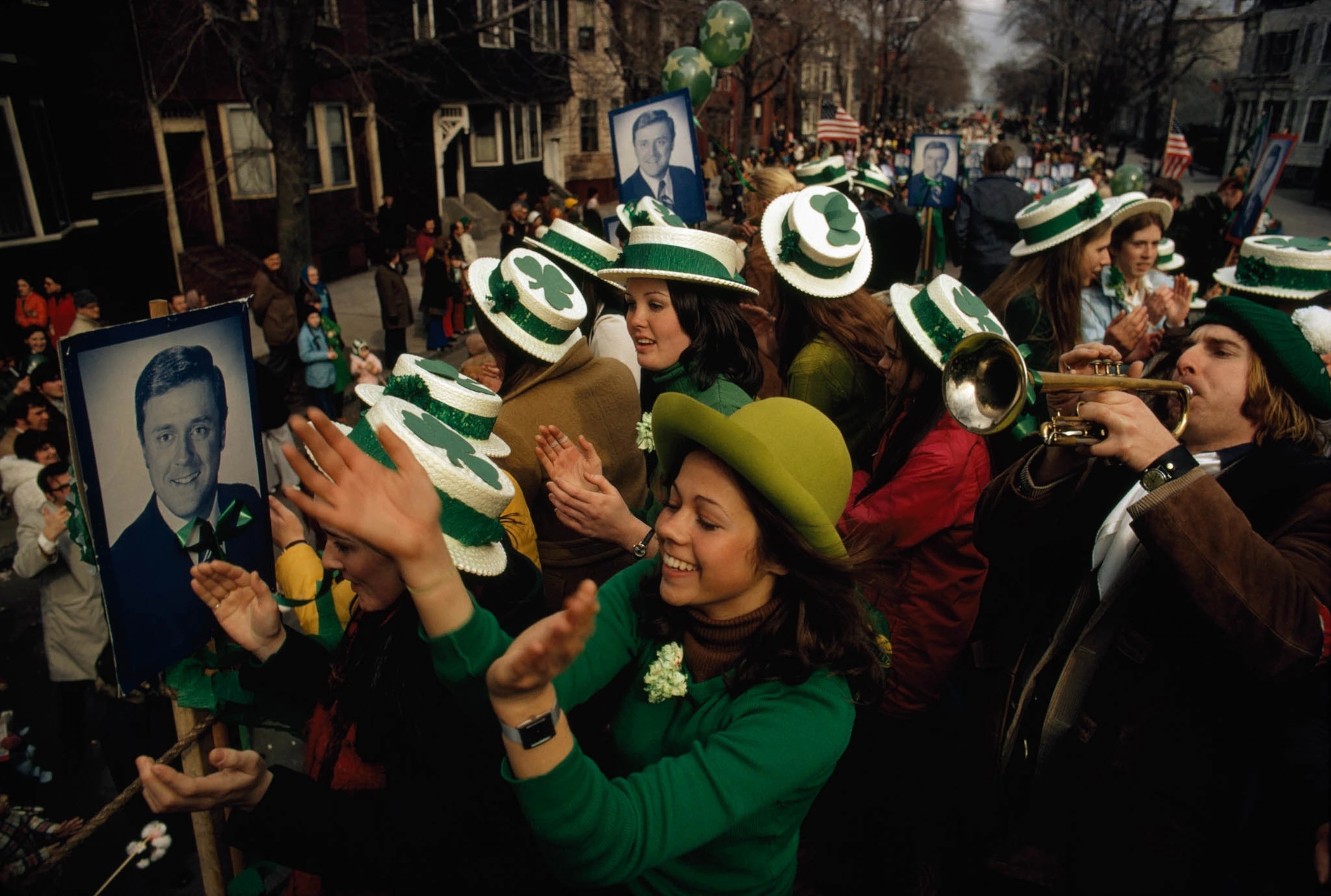 Парад в День святого Патрика. Бостон, 1974. Фотограф Тед Шпигель