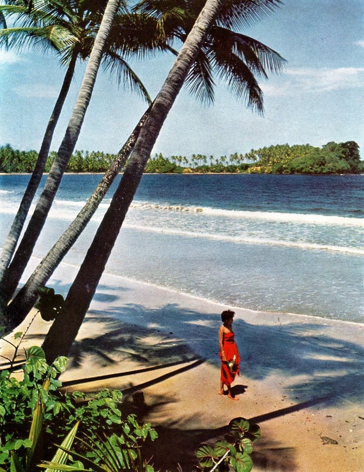 Пляж. Тринидад и Тобаго, январский выпуск National Geographic, 1953