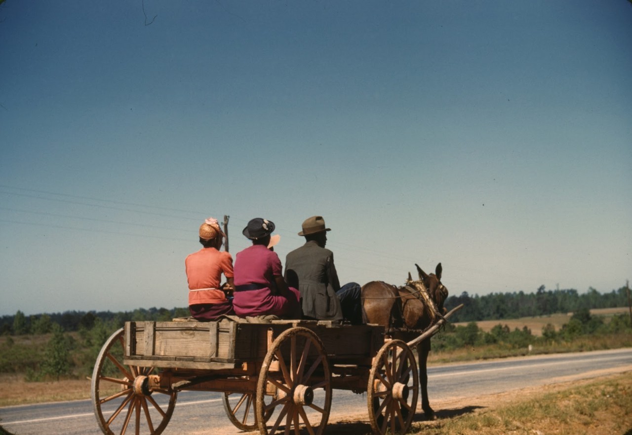 Субботняя поездка в город, округ Грин, штат Джорджия, 1941. Фотограф Джек Делано