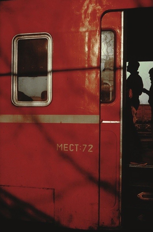 Красный поезд, Черновцы, 1989 год. Фотограф Борис Савельев