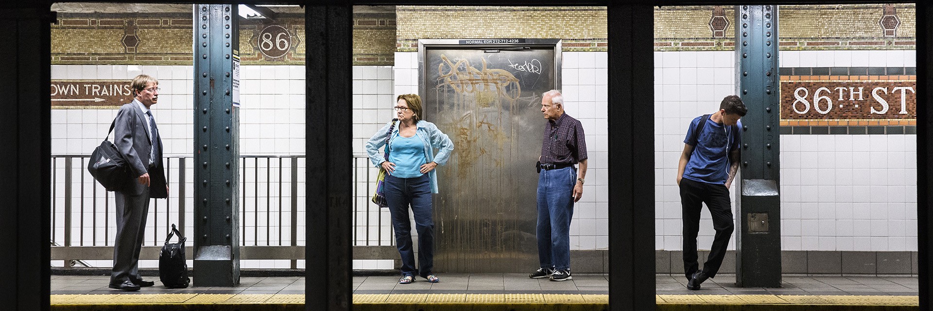 Из серии Платформы. Станция Нью-Йоркского метрополитена 86-я улица. Фотограф Натан Двир