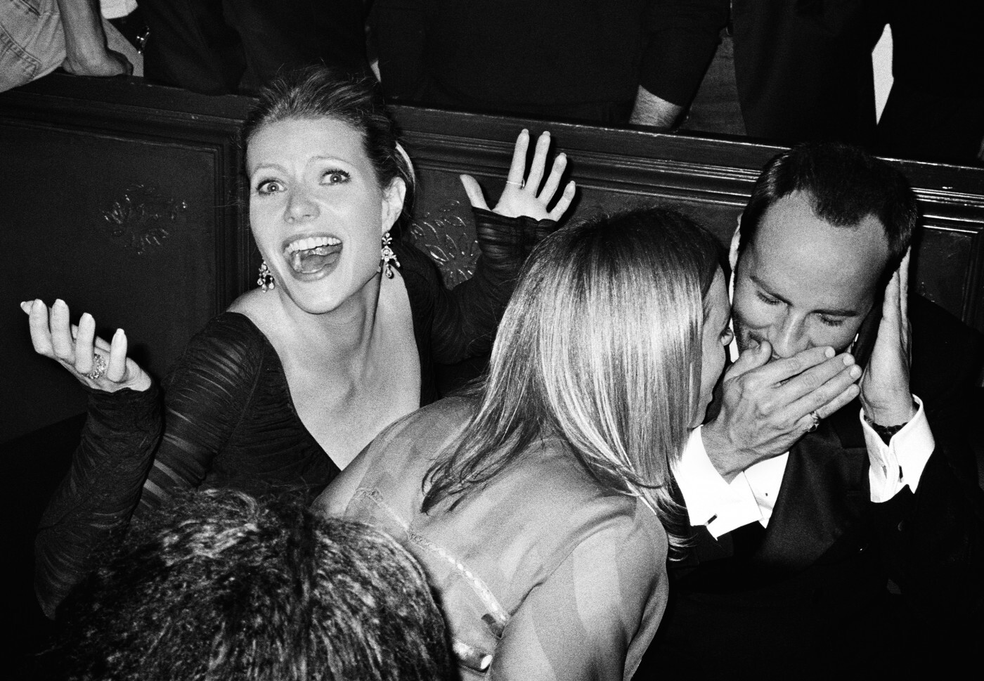 Гвинет Пэлтроу, Стелла Маккартни и Том Форд. Милан, 2002. Фотограф Марио Тестино