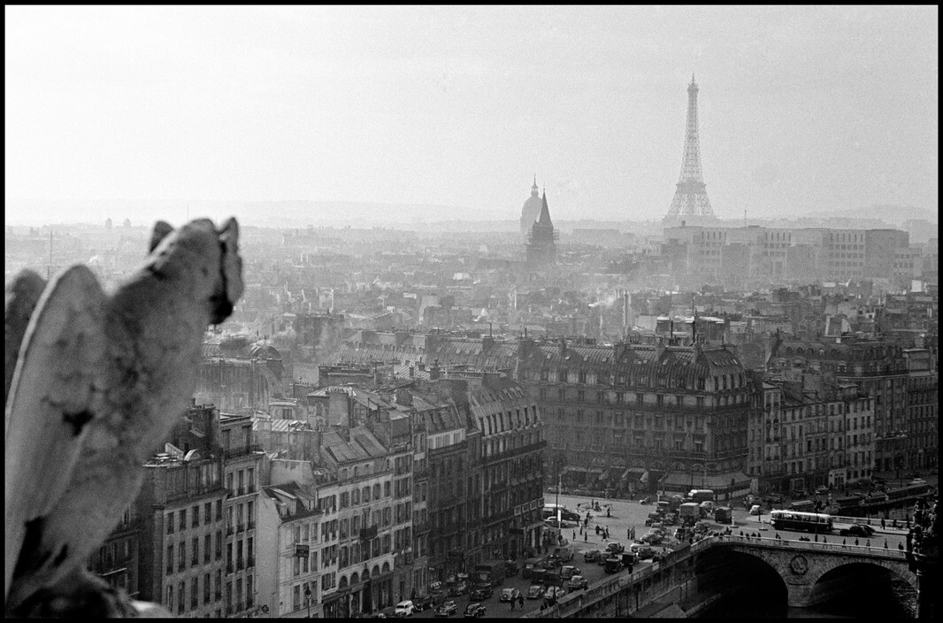 Вид с собора Парижской Богоматери, Париж, 1954 год. Фотограф Инге Морат