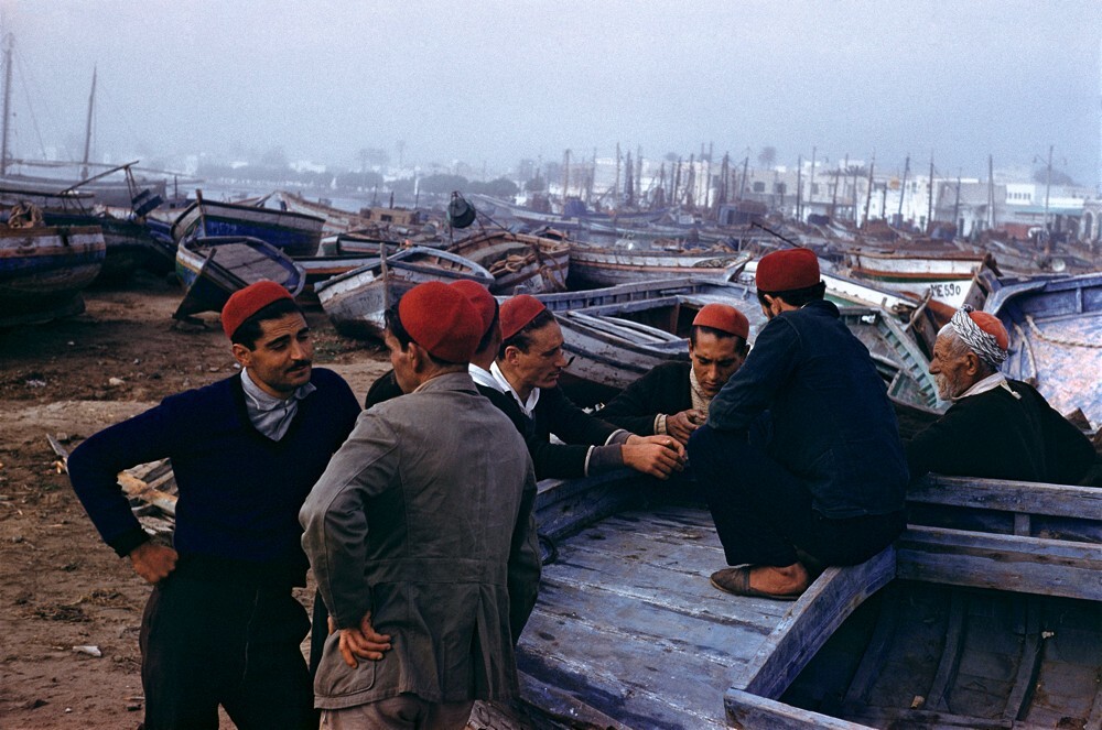 Рыбаки, Тунис, Махдия, 1959 год. Фотограф Инге Морат
