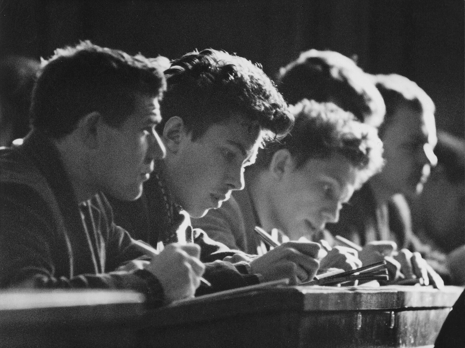 На лекции (Зубры) из серии Московский университет, 1963. Фотограф Всеволод Тарасевич
