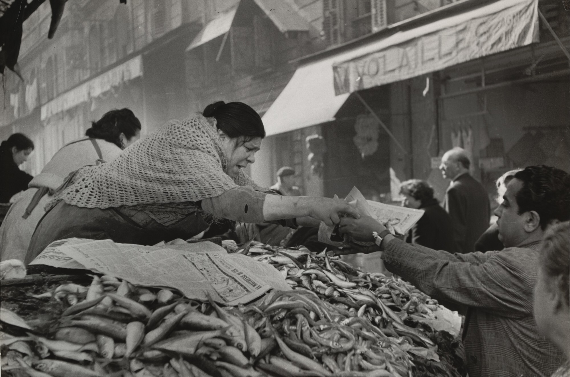 Рынок в Марселе, 1954. Фотограф Анри Картье-Брессон