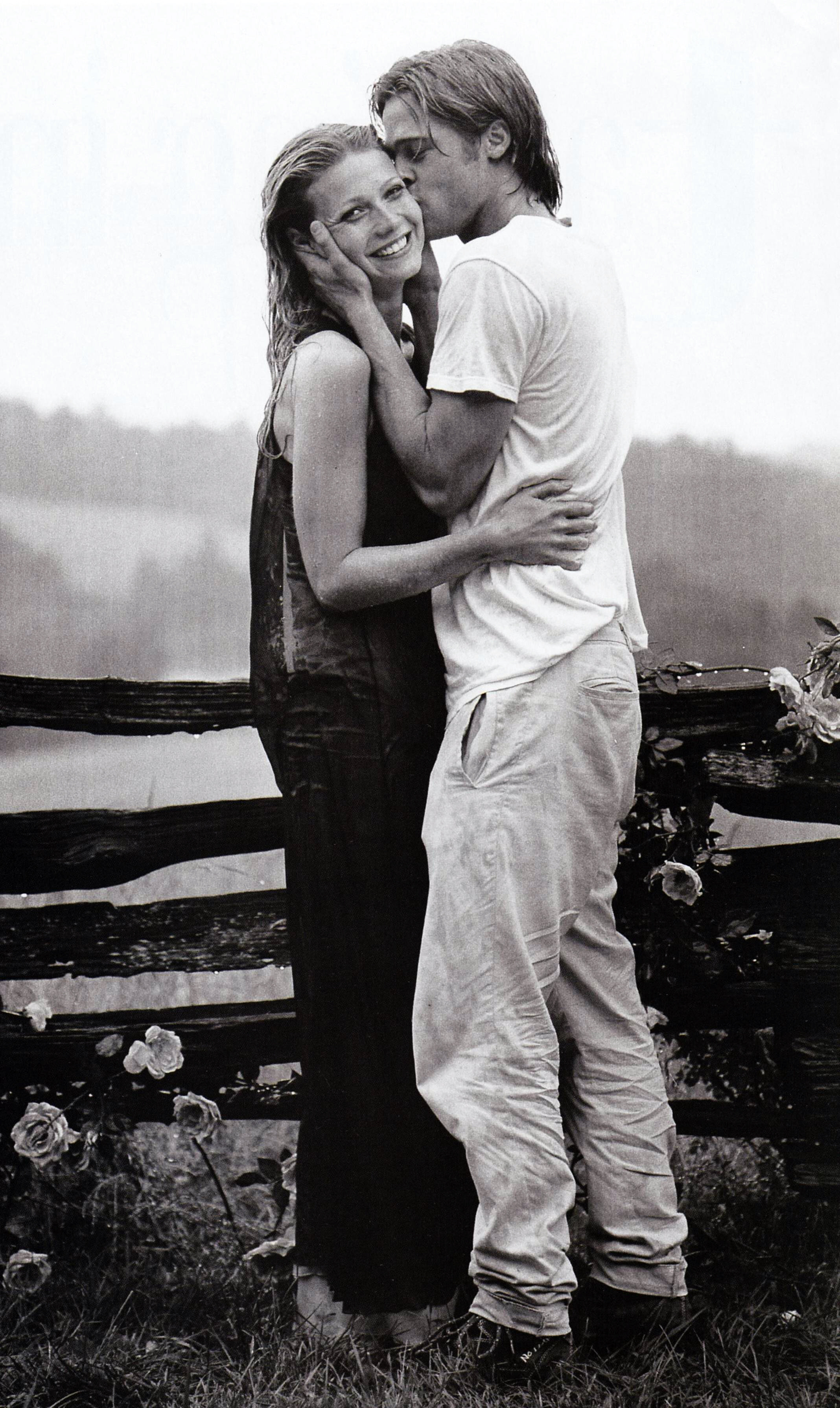 Гвинет Пэлтроу и Брэд Питт, Vogue США, 1996. Фотограф Стивен Майзель