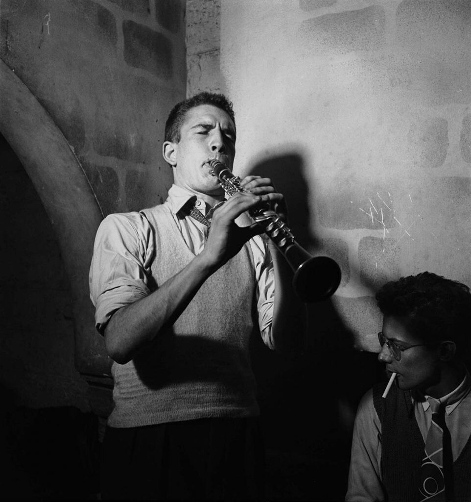 Джазовый музыкант Клод Лютер, Париж, 1948. Фотограф Эмиль Савитри