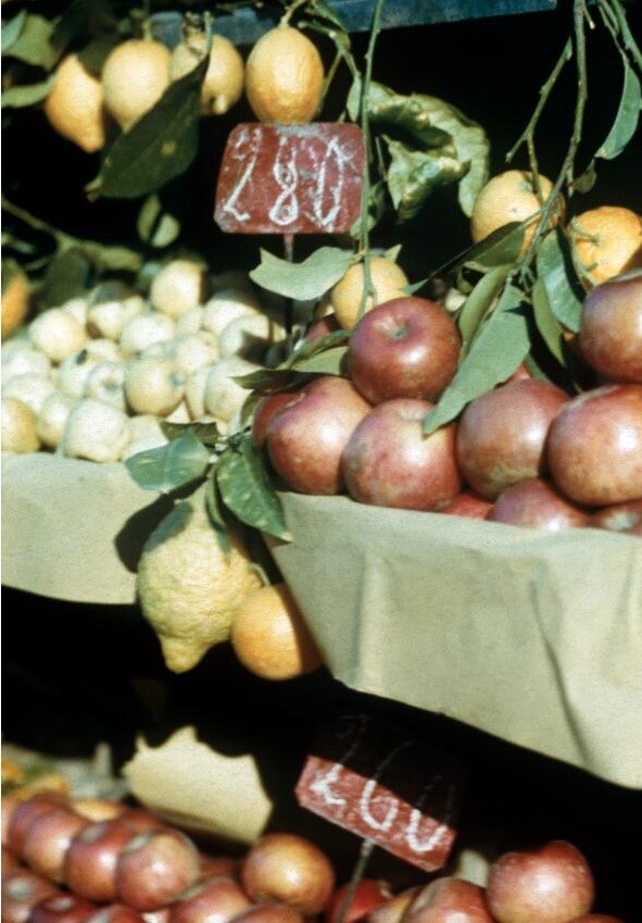 Яблоки и лимоны, 1938 год. Фотограф Виктор Мееуссен