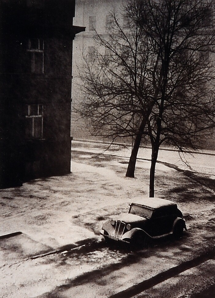 Зимняя улица, 1958. Фотограф Ева Фука