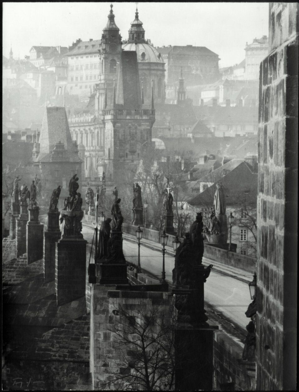 Карлов мост в Праге, 1949. Фотограф Зденко Фейфар