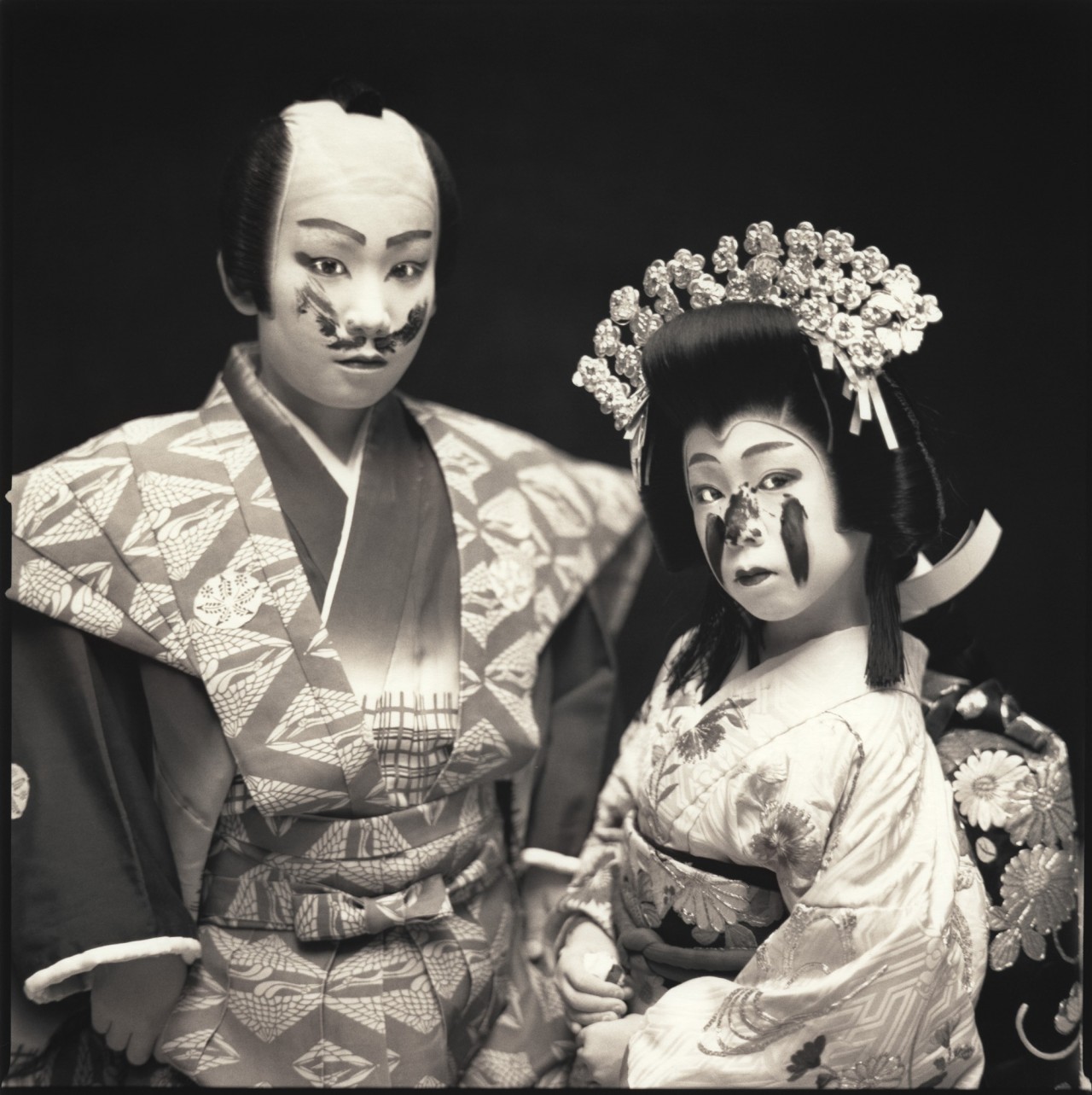 Актёры кабуки. Гаку Тада и Марина Эма. Хироси Ватанабэ