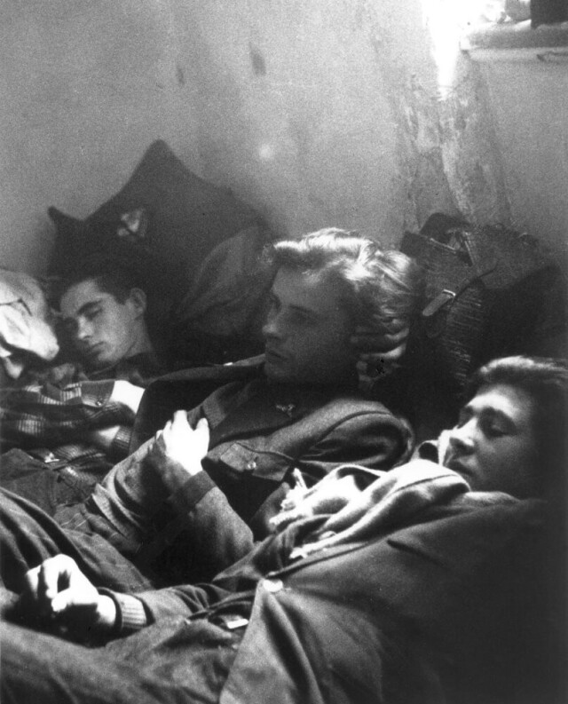 Венгерские беженцы в пограничной зоне Австрии и Венгрии, 1956 год. Фотограф Ата Кандо