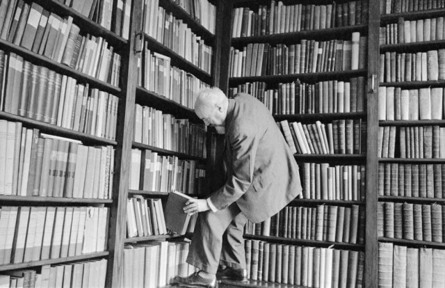Профессор Пит Гейл, Утрехт, 1958 год. Фотограф Эд ван дер Эльксен