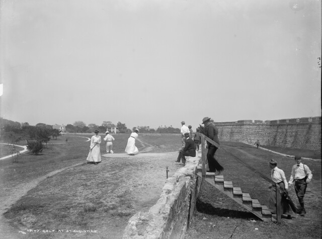 Гольф в Сент-Огастине, Флорида, 1902. Фотограф Джексон Уильям Генри