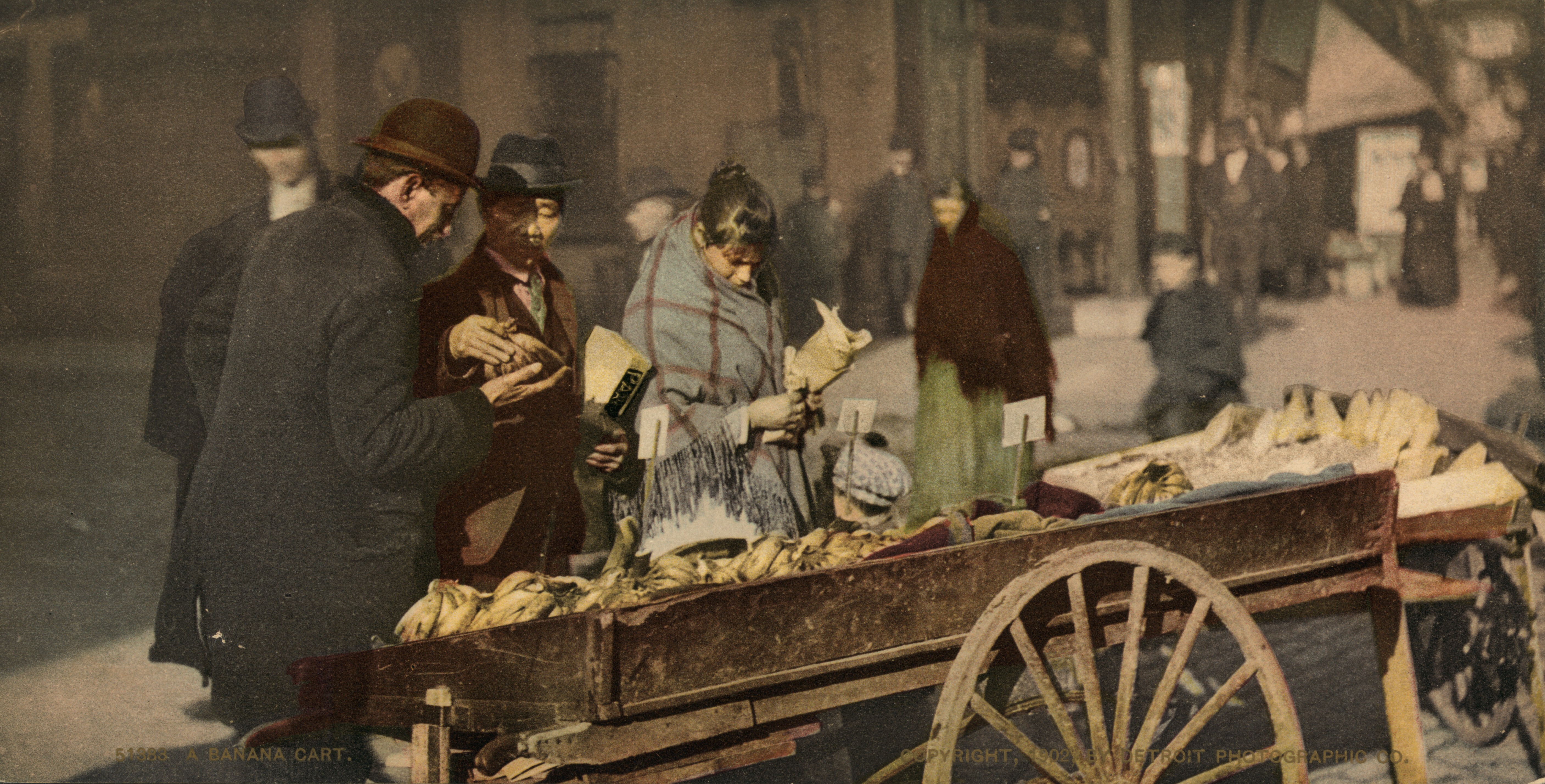 Банановая тележка, Нью-Йорк, ок. 1902, фотохром